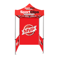 SportClips Red - Back Walls & Side Walls - 5'x 5'