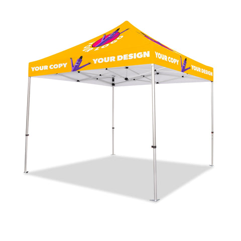 10x10 Custom Canopy Tent w/ Table Cover + Back & Side Walls