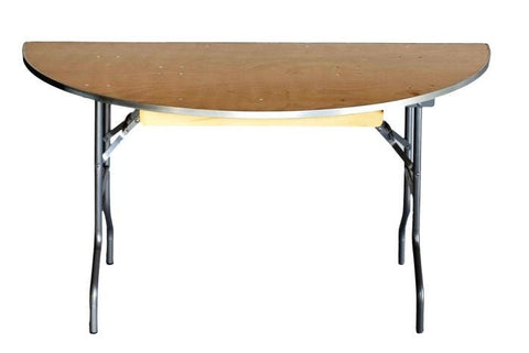 60" Half Round Wood Table