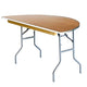60" Half Round Wood Table