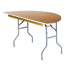 60" Half Round Wood Table