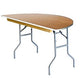 60" 2 Pack Half Round Wood Table by Party Tents