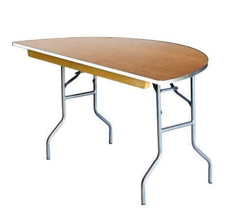 60" Half Round Wood Table