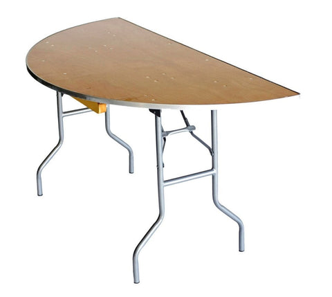60" Half Round Wood Table