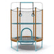 60 Inch Trampoline with Gymnastic Bar and Rings for Kids