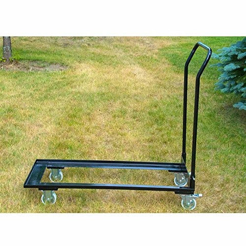 Rolling Folding Chair Cart - Black, Standard