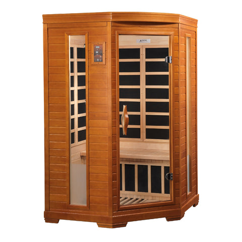 Dynamic "Heming" 2 Person Corner Low EMF FAR IR Sauna (DYN-6225-02)