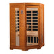 Dynamic Heming 2-person Corner Low EMF (Under 8MG) FAR Infrared Sauna (Canadian Hemlock) by Dynamic Saunas Direct