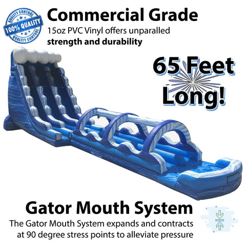 Buy Blue Marble Commercial Inflatable Water Slide Splash and Ride Slide Combo with Blowers