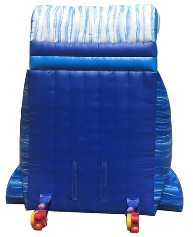 Sale on Commercial Inflatable Water Slide Near Me Blue Marble Splash and Ride Slide Combo with Blowers