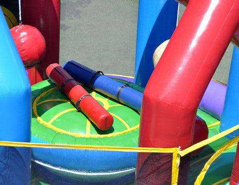Retro Inflatable Wrecking Ball Game with Blower and Accessories