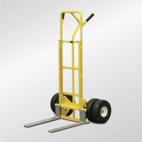 Transporting Fork Hand Truck with Dual Wheels