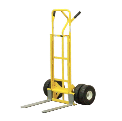 Transporting Fork Hand Truck with Dual Wheels