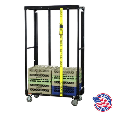 Glassware and Dishware Rack Cart with 2 stack capacity