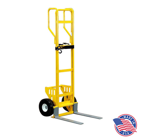 Tall Fork Hand Truck with Looped Handles with Standard