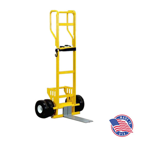 Tall Fork Hand Truck with Looped Handles with Dual Wheel