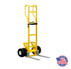 Image of Tall Fork Hand Truck with Looped Handles with Dual Wheel