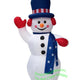 6' Air Blown Patriotic Snowman by Gemmy Inflatable