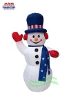 6' Air Blown Inflatable Patriotic Snowman