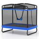 6 FT Kids Trampoline with Swing and Horizontal Bar Small Rectangle Trampoline