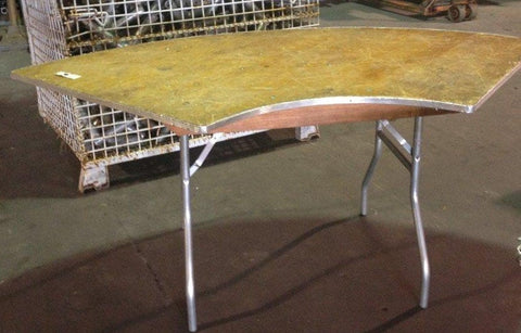 5.5 Foot Serpentine Wood Folding Table