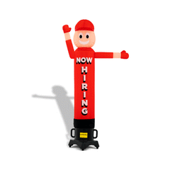 6 Foot Now Hiring Air Dancers Inflatable Tube Man by Look Our Way