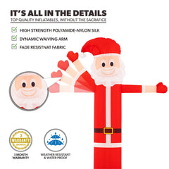 6 Foot Santa Air Dancer with Blower by Look Our Way