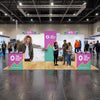 Image of 10x20 Trade Show Booth with Curved Media Wall