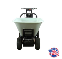 Electric Powered Ride On Wheelbarrow with 10 Cu. Ft. Hopper