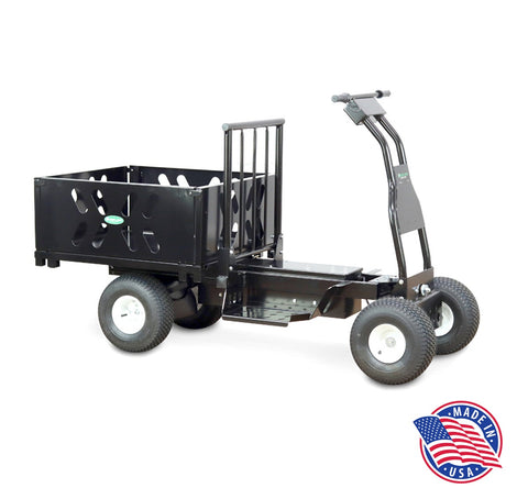 Electric Powered Ride On Cart with 10 cu. ft. Utility Hopper