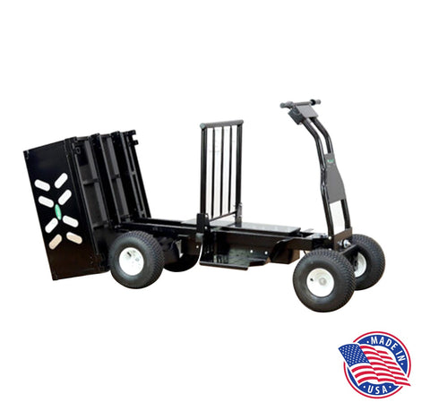 Electric Powered Ride On Cart with 10 cu. ft. Utility Hopper