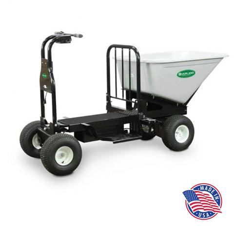 Electric Powered Ride On Wheelbarrow with 10 Cu. Ft. Hopper