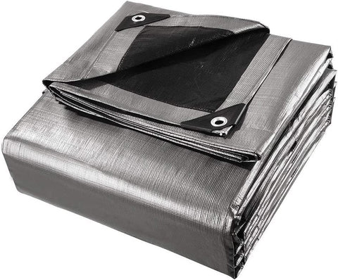 Silver & Black Tarp 20 x 25