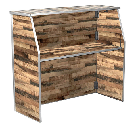 72" Folding Bar, Driftwood