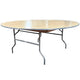 72" Round Wood Folding Table