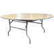 72" Round Wood Folding Table
