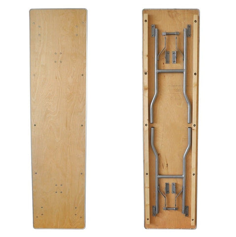 96" Rectangle Seminar Wood Folding Table