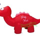 7' Air Blown Inflatable Red Valentines Day Dinosaur by Gemmy Inflatables