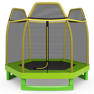 Kids Trampoline Recreational Bounce Jumper with Safety Enclosure Net