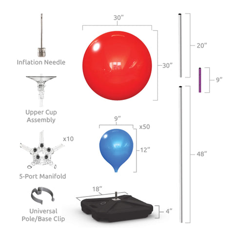 Reusable Balloon 7ft Tower Kit