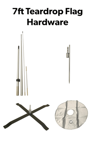 7ft Teardrop Flag Hardware