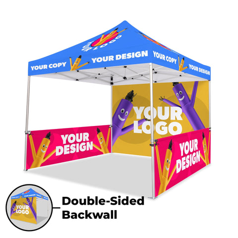 10x10 Custom Canopy Tent w/ Back & Side Walls