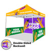 Image of 10x10 Custom Canopy Tent w/ Table Cover + Back & Side Walls