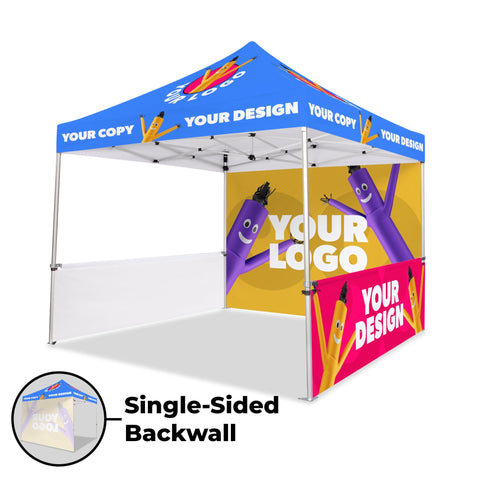 10x10 Custom Canopy Tent w/ Back & Side Walls