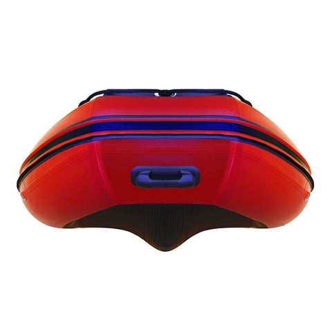 12.5 ft Red and Black Inflatable Boat with Aluminum Floor by Aleko