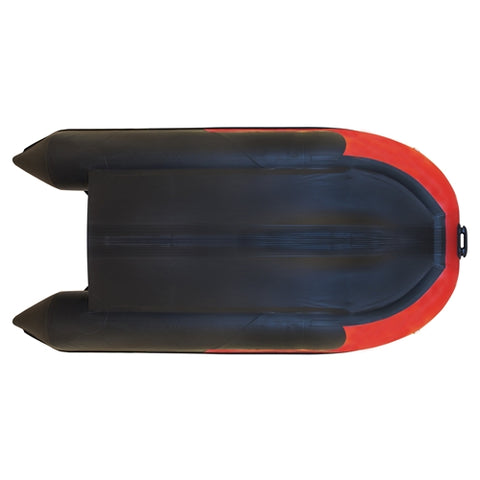 12.5 ft Red and Black Inflatable Boat with Aluminum Floor by Aleko