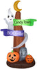 Image of 8' Ghost Wrapped Around Tree w/ Signs by Gemmy Inflatable
