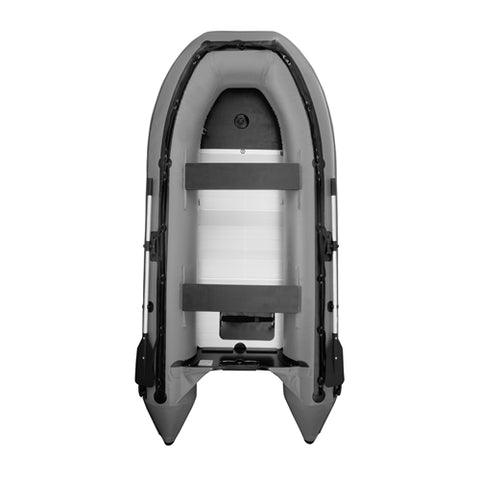 Inflatable Boat with Aluminum Floor - 10.5 ft - Gray by Aleko