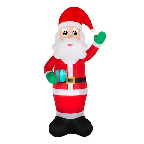 20' Gemmy Airblown Inflatable Colossal Christmas Santa Claus w/ Blue Present