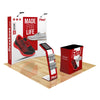 Image of Curved Pop Up Trade Show Display w/ Tablet & Media Stand